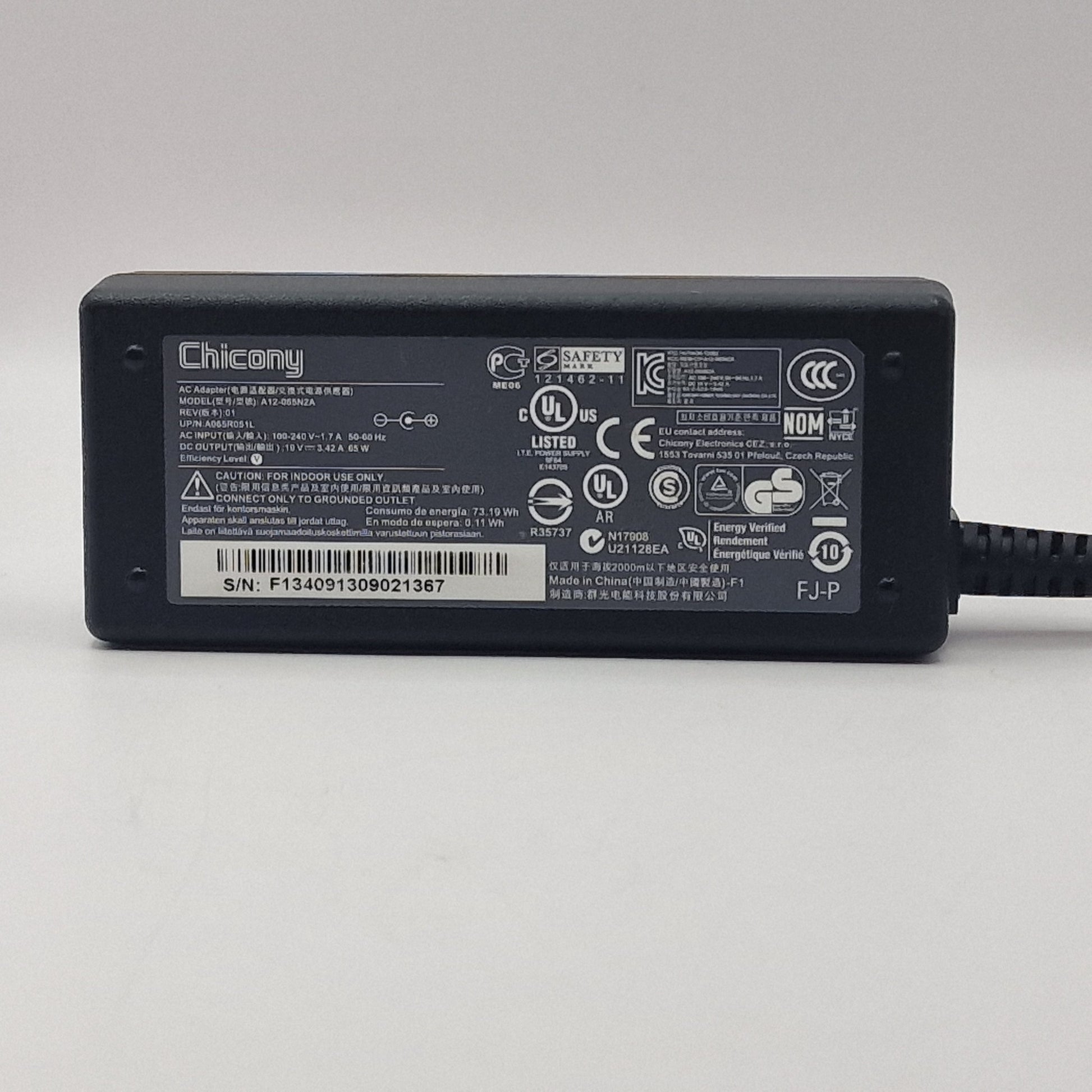 19.5V 3.33A 65W AC CHICONY A12-065N2A POWER CHARGER ADAPTER UK - AVOLVE