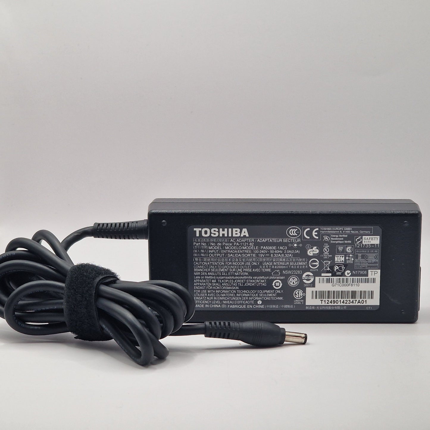 19V 6.32A 120W Genuine TOSHIBA PA5083E-1AC3 PA3717E POWER CHARGER ADAPTER AC UK - AVOLVE