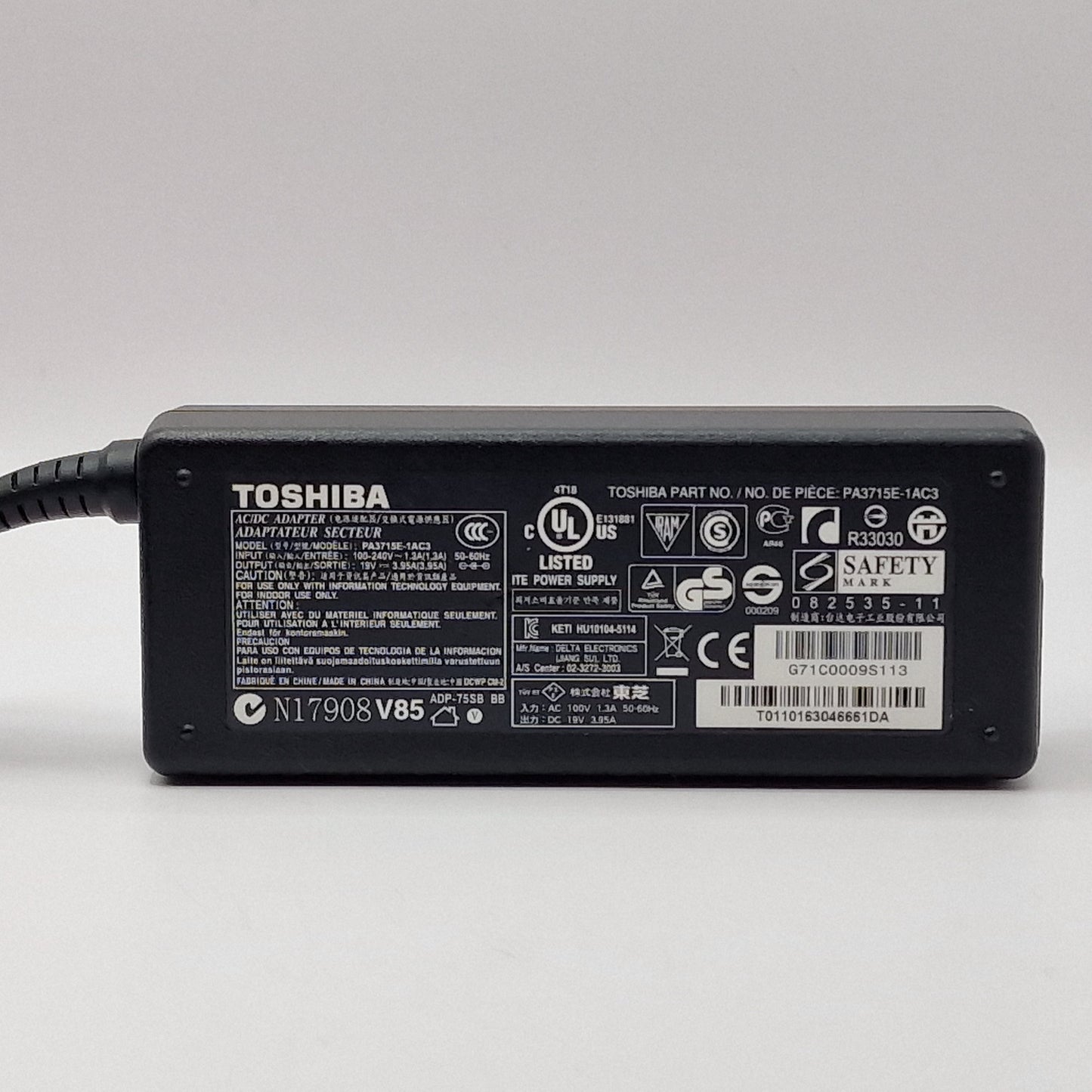 19V 3.42A 65W Genuine TOSHIBA PA3715E-1AC3 POWER CHARGER ADAPTER AC UK - AVOLVE