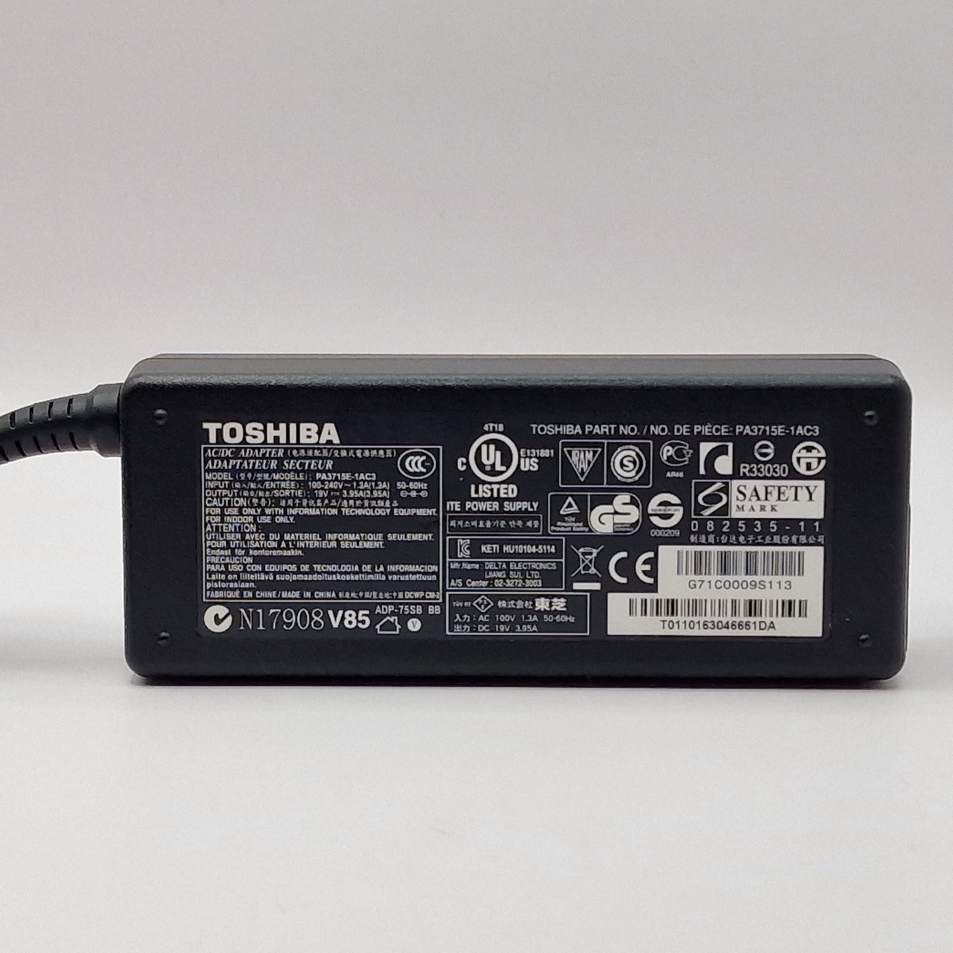 19V 3.42A 65W Genuine TOSHIBA PA3715E-1AC3 POWER CHARGER ADAPTER AC UK - AVOLVE