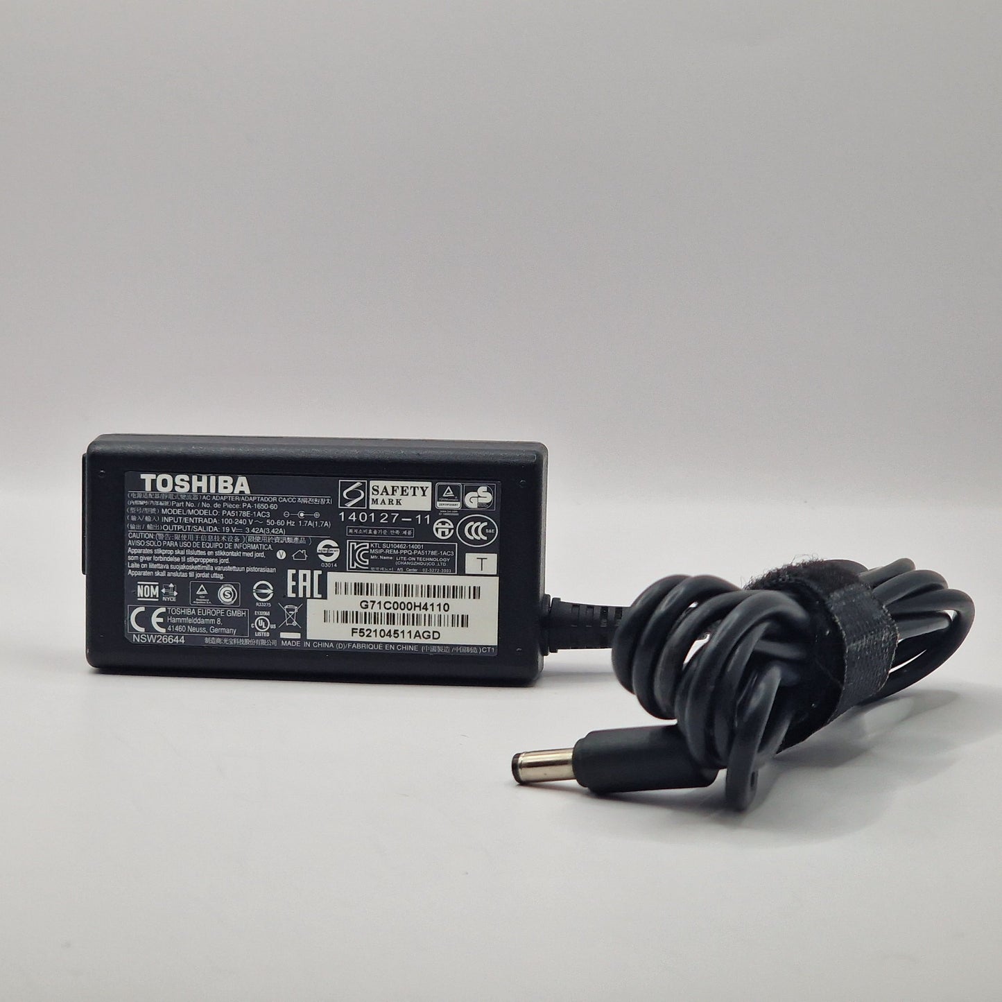 19V 3.42A 65W Genuine TOSHIBA PA-1650-60 POWER CHARGER ADAPTER AC UK - AVOLVE