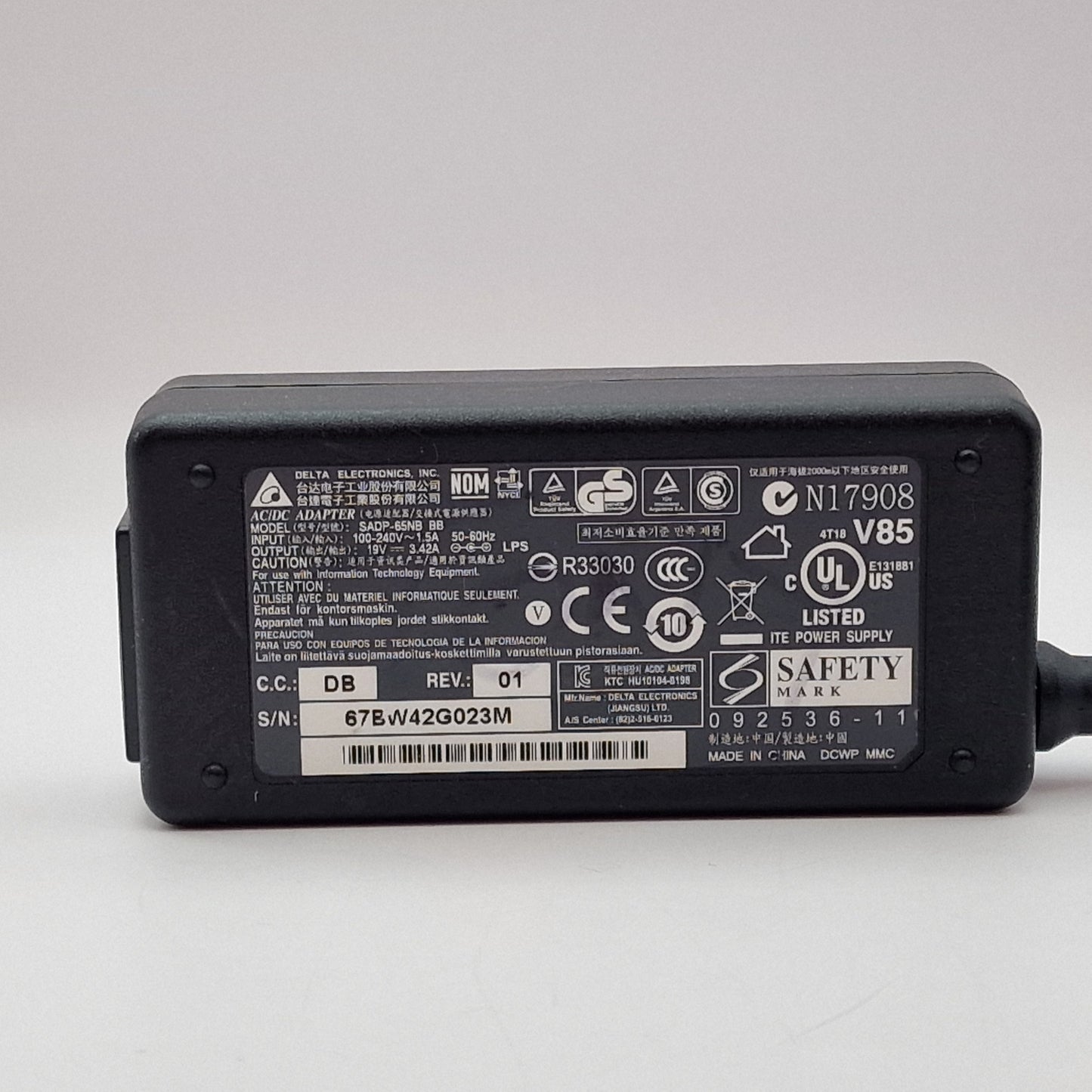 19V 3.42A 65W AC Genuine Delta DPS-65VB LPS LAPTOP POWER CHARGER ADAPTER UK - AVOLVE