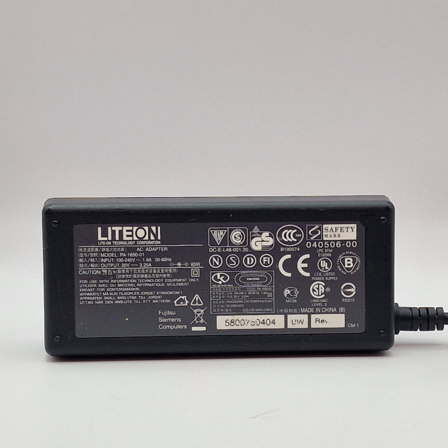 19V 3.42A 65W AC Genuine Acer Liteon PA-1650-01 LAPTOP POWER CHARGER ADAPTER UK