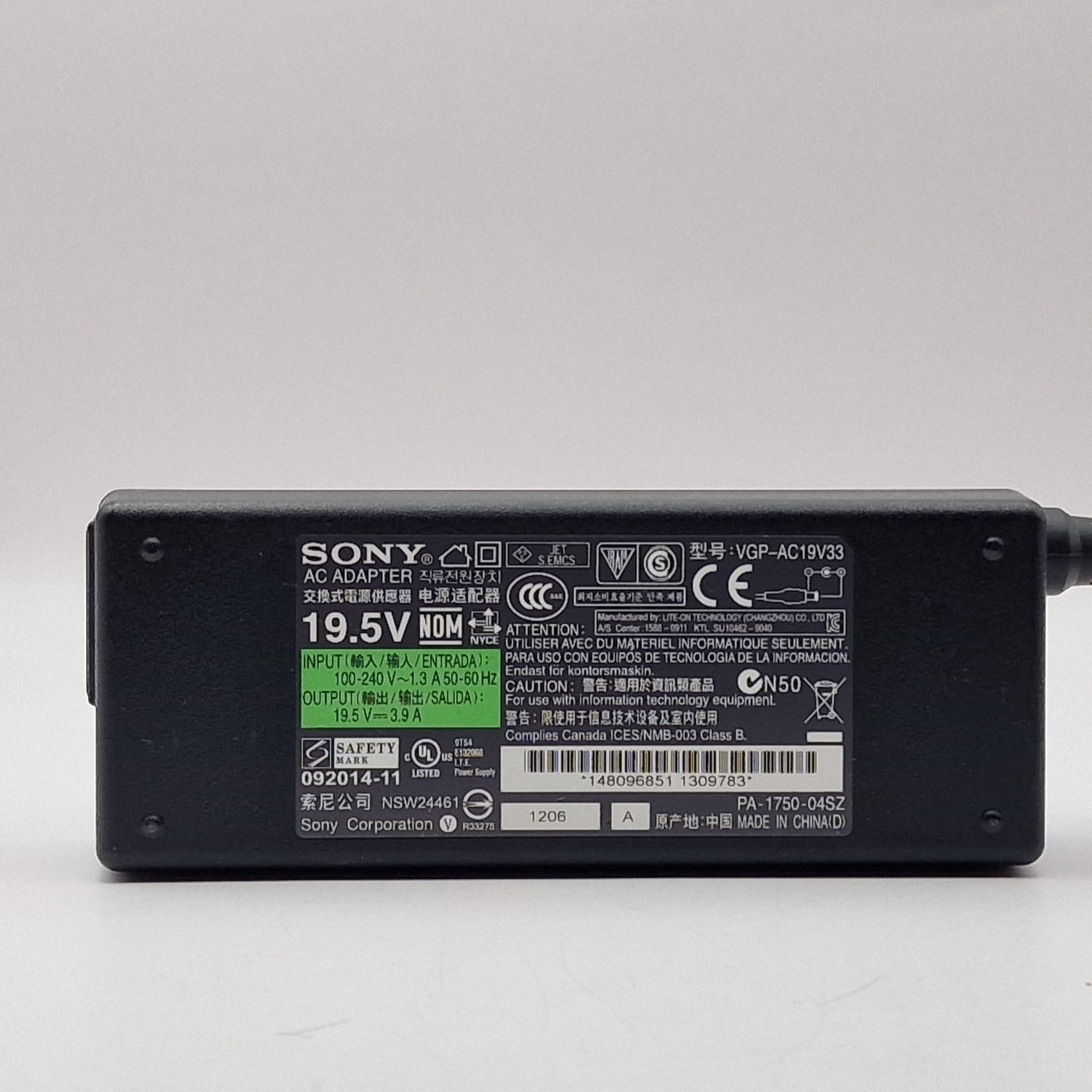 19.5V 3.9A 65W AC Genuine Sony VGP-AC19V33 LAPTOP POWER CHARGER ADAPTER UK