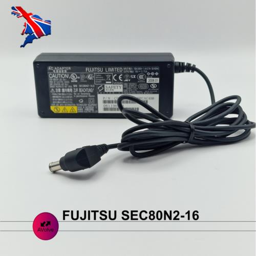 16V 3.75A 60W AC Genuine FUJITSU SEC80N2-16 CP268386-01 POWER CHARGER ADPATER UK - AVOLVE