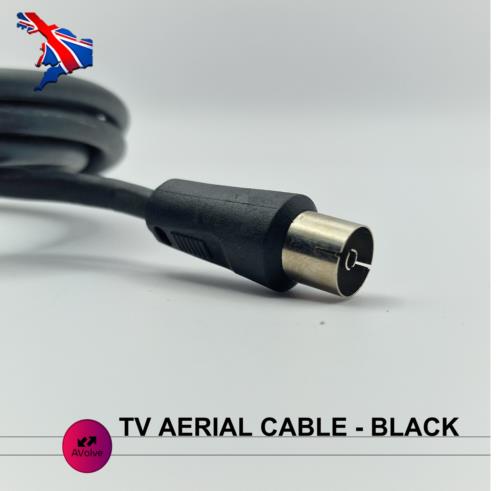 RF Fly Lead Coaxial Aerial Cable Digital TV Male to Male Extension Freesat Sat - AVOLVE