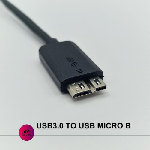 USB3.0 Micro B Cable A Male to Male Data Super FAST Cable Lead HDD Hard Drive - AVOLVE