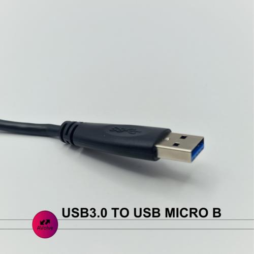 USB3.0 Micro B Cable A Male to Male Data Super FAST Cable Lead HDD Hard Drive - AVOLVE