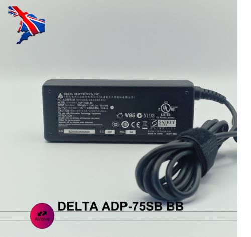 19V 3.95A 75W AC Genuine DELTA ADP-75SB BB F1455A POWER CHARGER ADPATER UK - AVOLVE