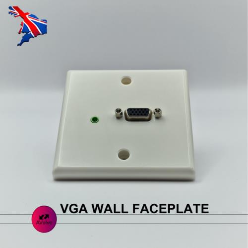 Multimedia Modular Wall Socket Faceplate Network VGA 3.5mm Projector/TV/Office - AVOLVE