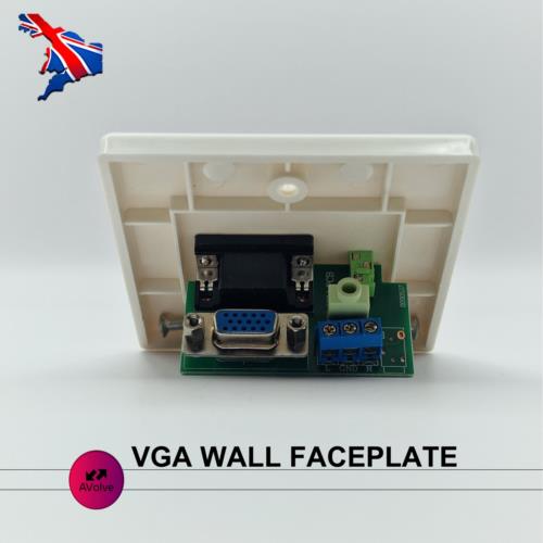 Multimedia Modular Wall Socket Faceplate Network VGA 3.5mm Projector/TV/Office - AVOLVE