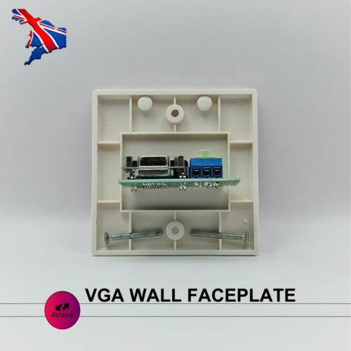 Multimedia Modular Wall Socket Faceplate Network VGA 3.5mm Projector/TV/Office - AVOLVE