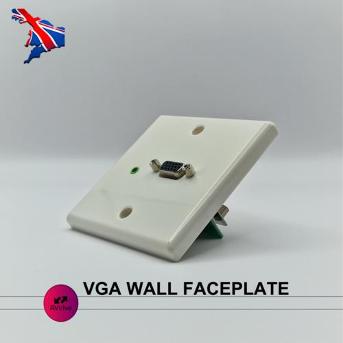 Multimedia Modular Wall Socket Faceplate Network VGA 3.5mm Projector/TV/Office - AVOLVE