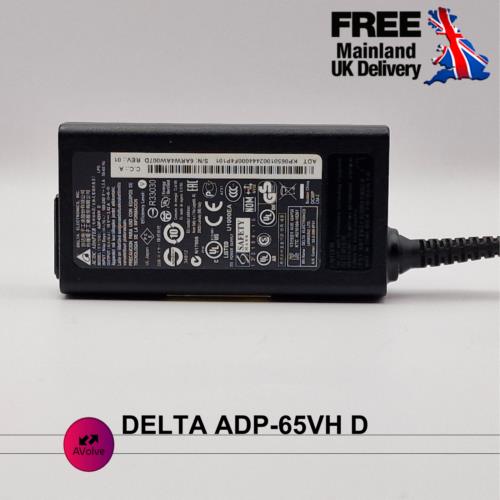 19V 3.42A 65W AC Genuine DELTA ADP-65VH D / B POWER CHARGER ADPATER UK - AVOLVE