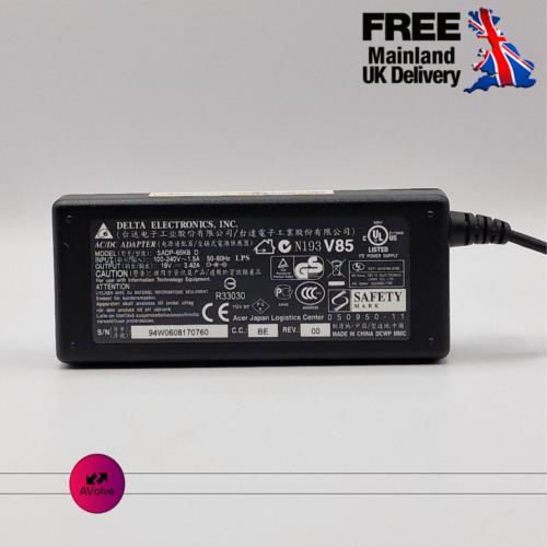 19V 3.42A 65W AC Genuine DELTA SADP-65KB D POWER CHARGER ADPATER UK - AVOLVE