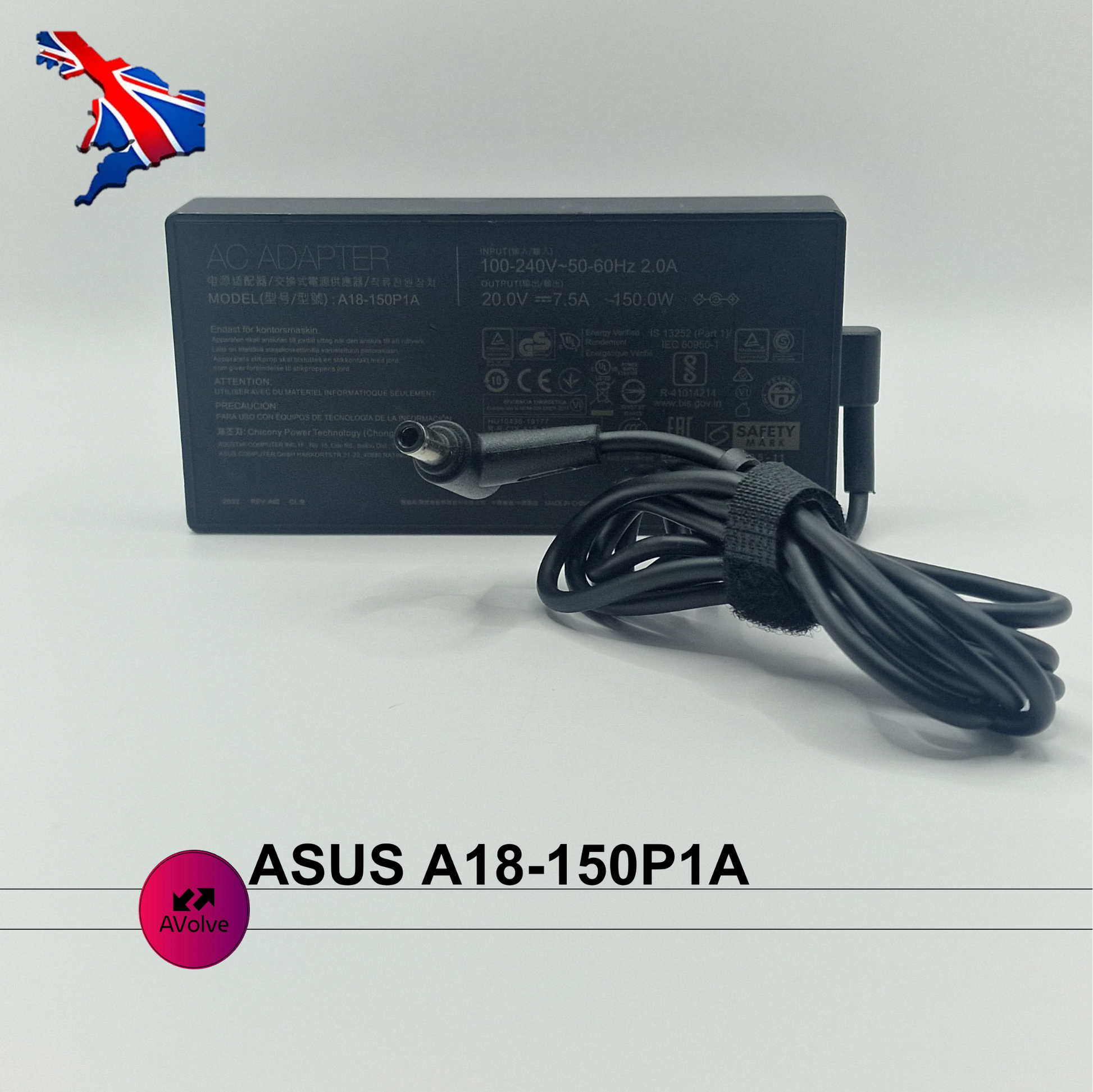 20V 7.5A 150W AC Genuine ASUS A18-150P1A POWER CHARGER ADPATER TUF FX505GT-BI5N7 - AVOLVE