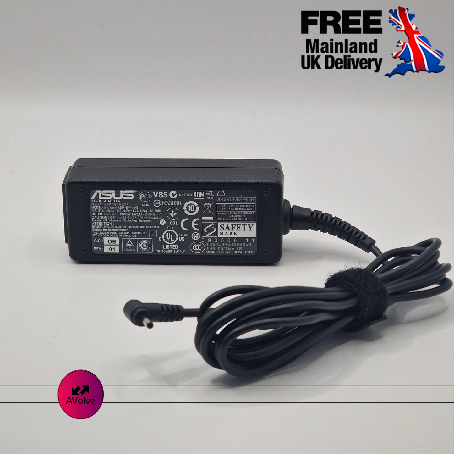 19V 2.1A 40W AC Genuine ASUS ADP-40PH AB POWER CHARGER ADPATER UK - AVOLVE