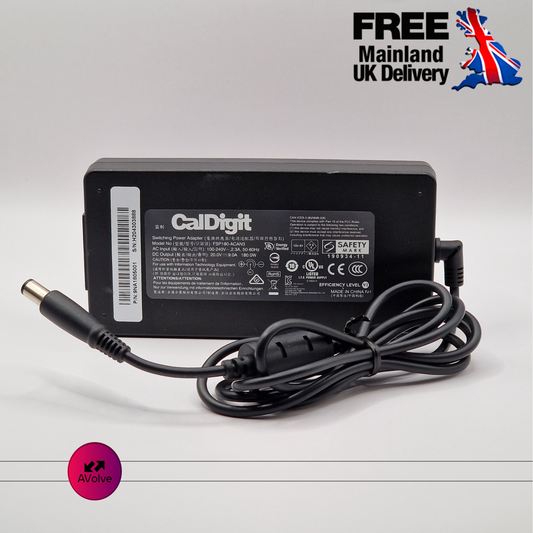 20V 9.0A 180W AC Genuine CALDIGIT FSP180-ACAN3 POWER CHARGER ADAPTER UK - AVOLVE