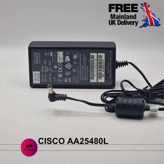 48V 0.38A 18W AC Genuine CISCO AA25480L POWER CHARGER ADPATER UK - AVOLVE