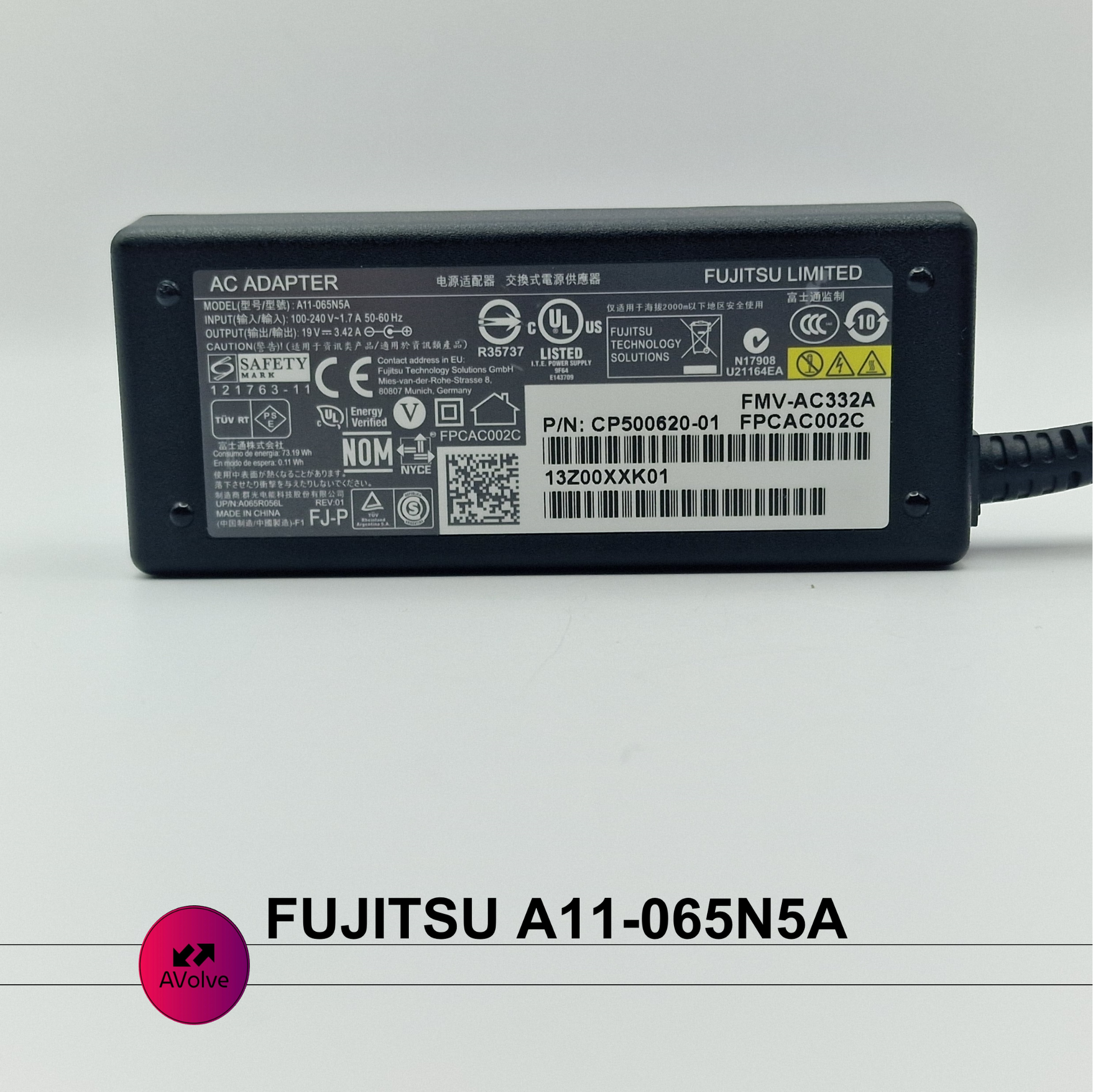 19V 3.42A 65W AC Genuine FUJITSU A11-065N5A CP500620-01 POWER CHARGER ADPATER UK - AVOLVE