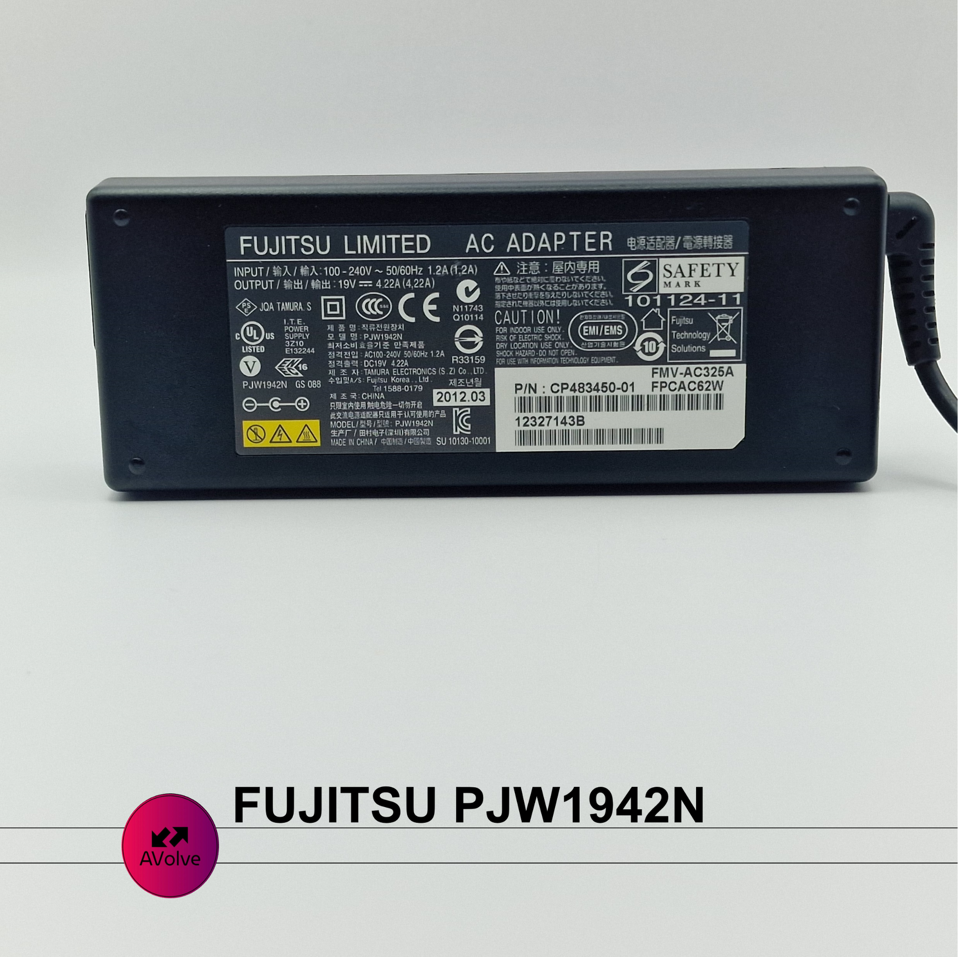 19V 4.22A 80W AC Genuine FUJITSU PJW1942N LIFEBOOK POWER CHARGER ADPATER UK - AVOLVE