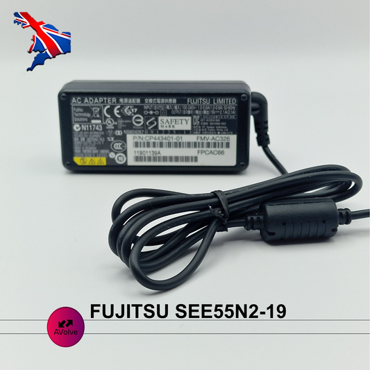 19V 2.1A 40W AC Genuine FUJITSU SEE55N2-19.0 CP443401 POWER CHARGER ADPATER UK - AVOLVE