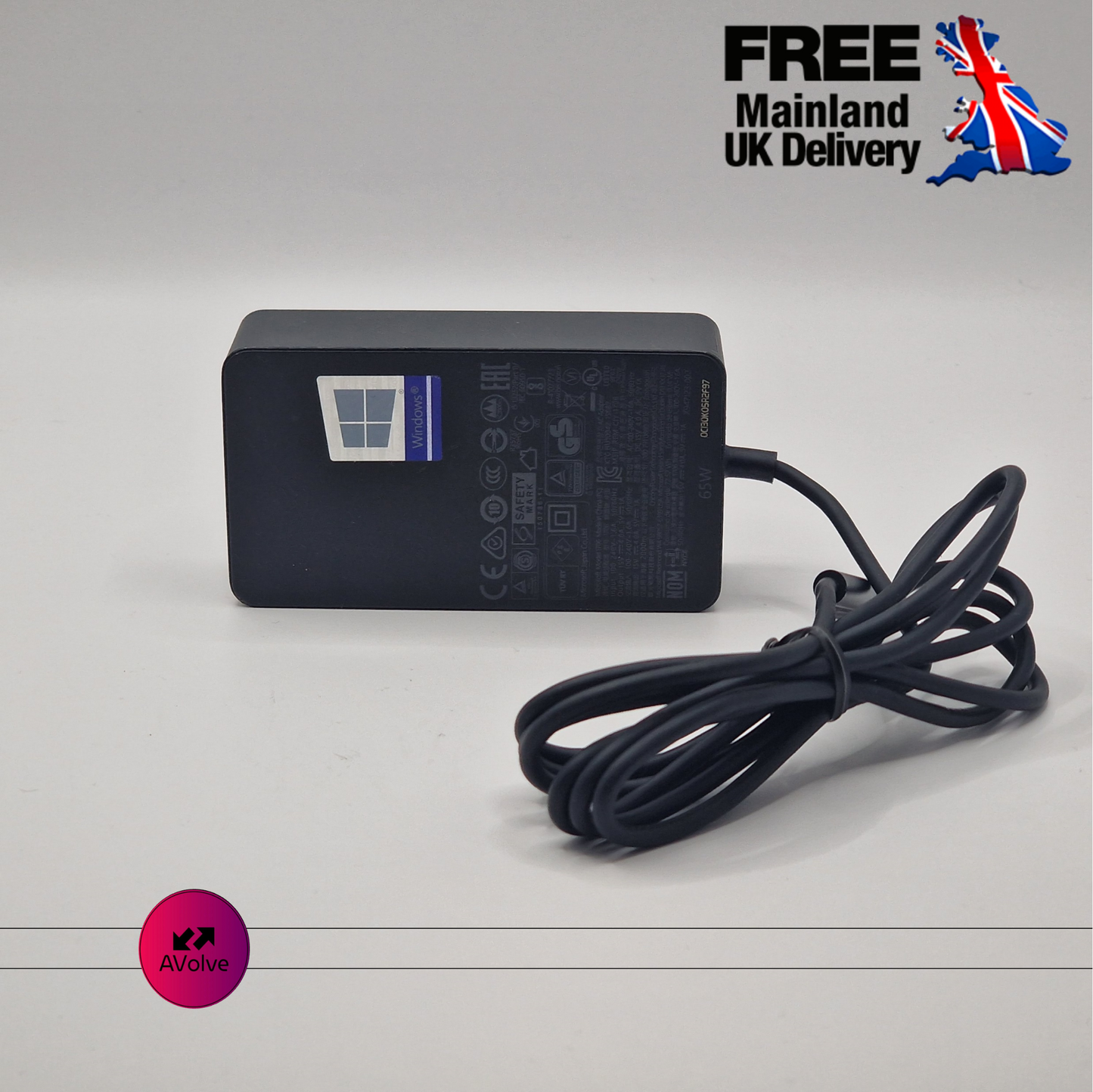 15V 4A 65W AC Genuine Microsoft 1706 POWER CHARGER ADPATER UK - AVOLVE